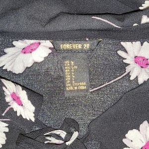 Flowy blouse used twice with flowers